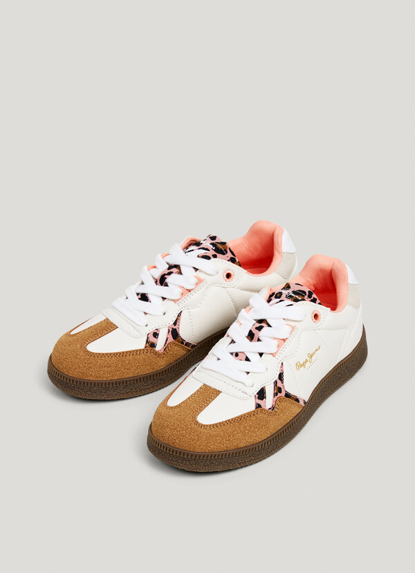 CUPSOLE TRAINERS WITH ANIMAL PRINT DETAILS