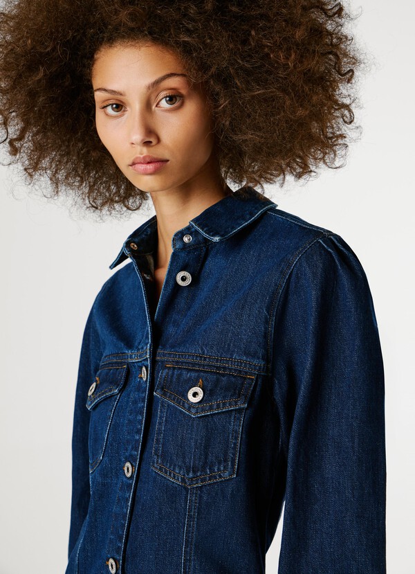 REGULAR FIT DENIM MINI DRESS