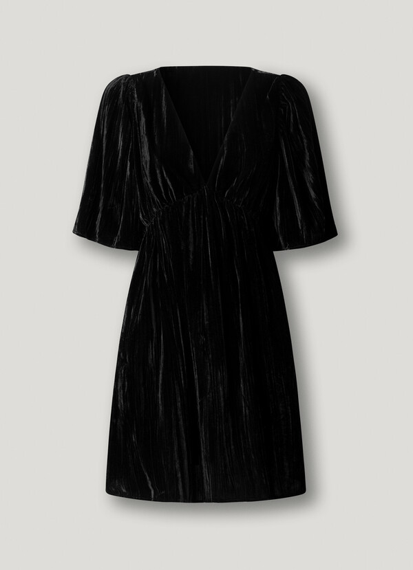 SHORT VELVET DRESS