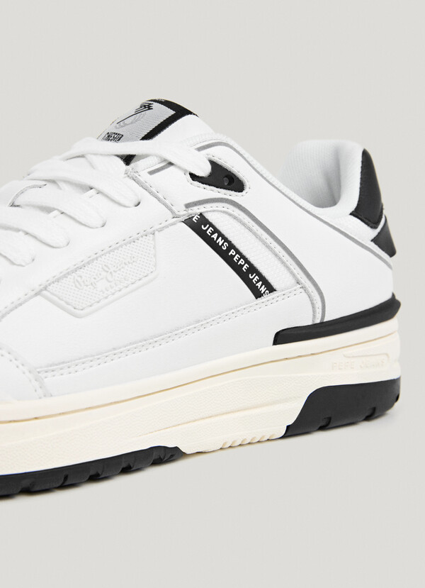 LEATHER TRAINERS WITH CUPSOLE SOLE