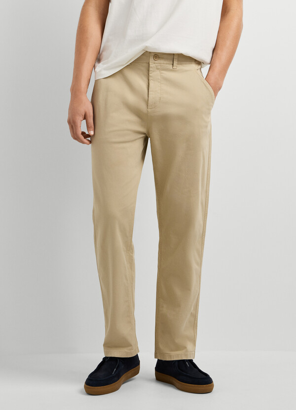 RELAXED FIT TWILL CHINOS