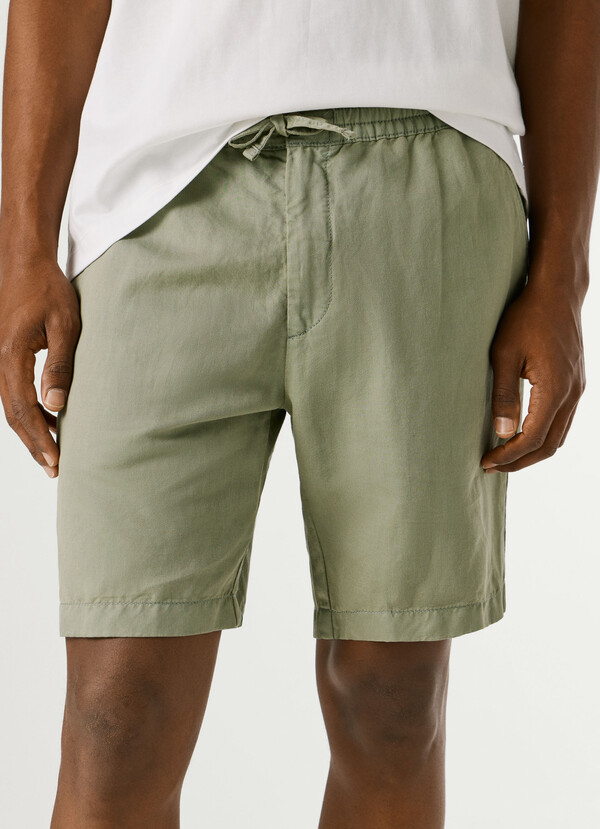 RELAXED FIT LINEN SHORTS