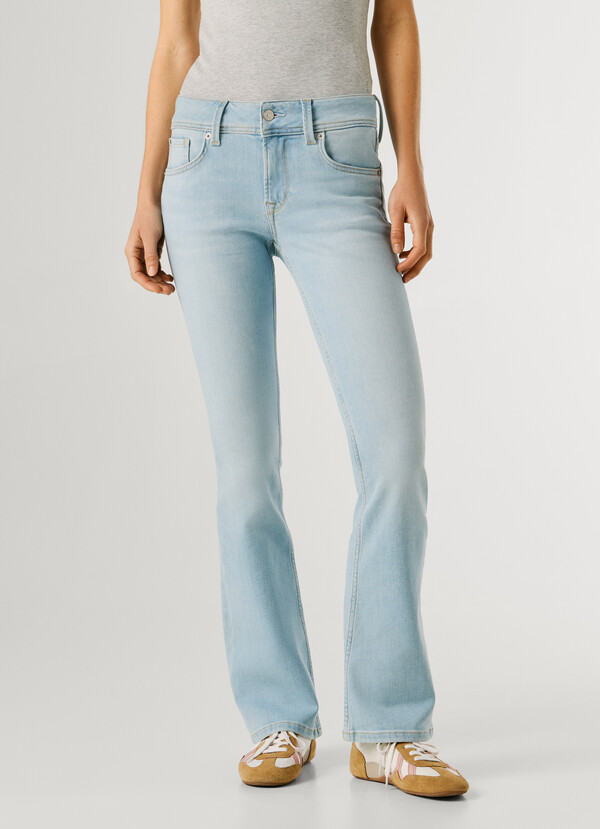 PIMLICO- LOW-RISE FLARE FIT JEANS
