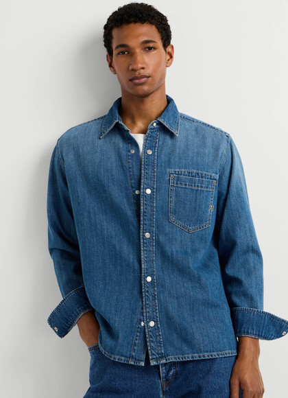RELAXED FIT DENIM OVERSHIRT
