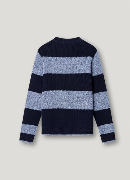 REGULAR FIT MOULINE STRIPED JUMPER