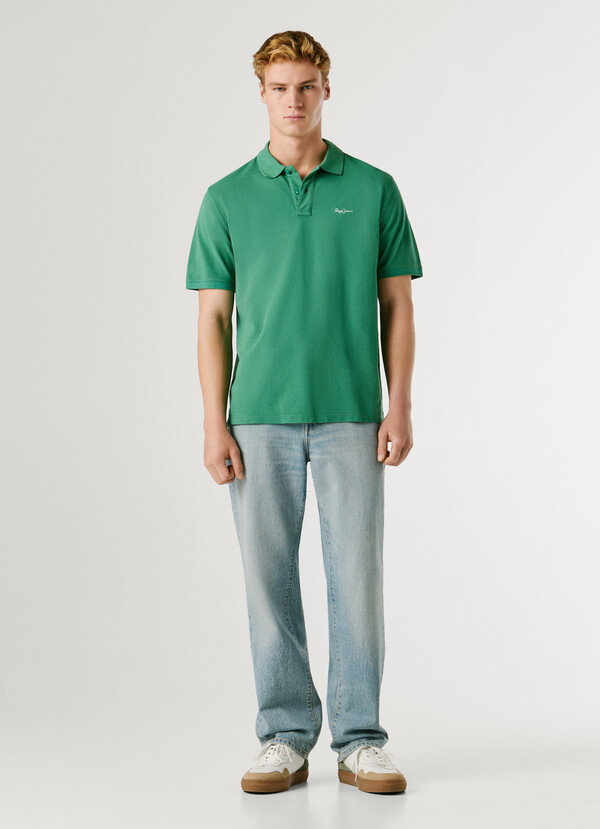GARMENT DYED PIQUE POLO SHIRT