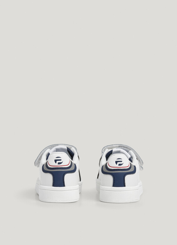 LEATHER TRAINERS WITH VELCRO CLOSURE