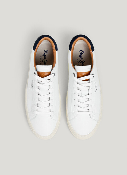 YOGI - LEATHER TRAINERS WITH SUEDE DETAILS 
