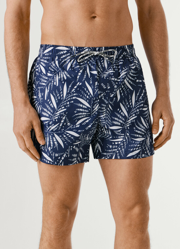 SWIM SHORTS WITH LEAF PRINT