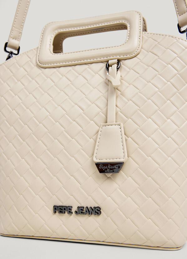 LEATHER EFFECT TOTE BAG