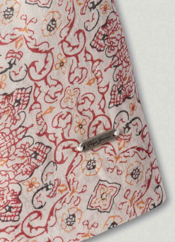 SLEEVELESS FLORAL PRINT BLOUSE