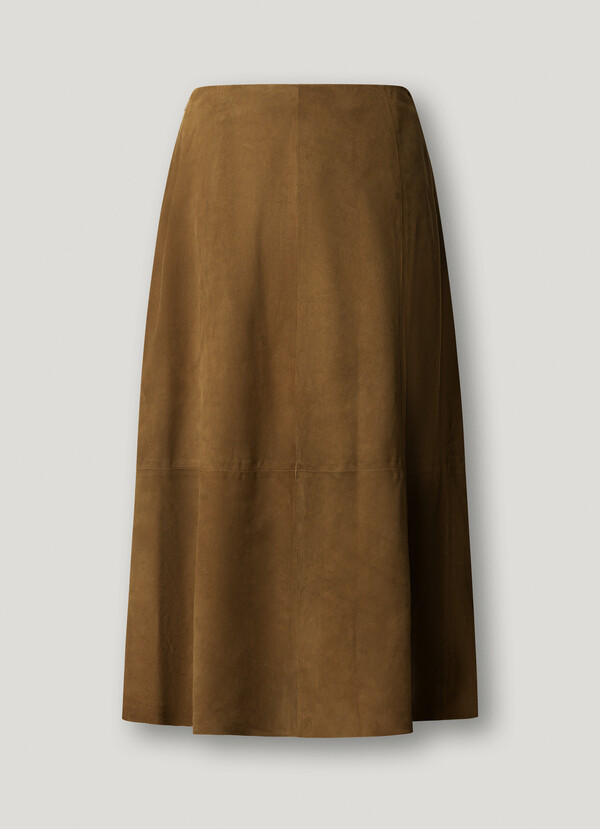SUEDE MIDI SKIRT