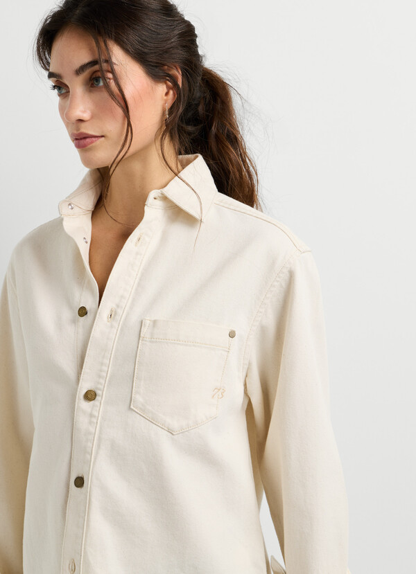 RELAXED FIT DENIM OVERSHIRT