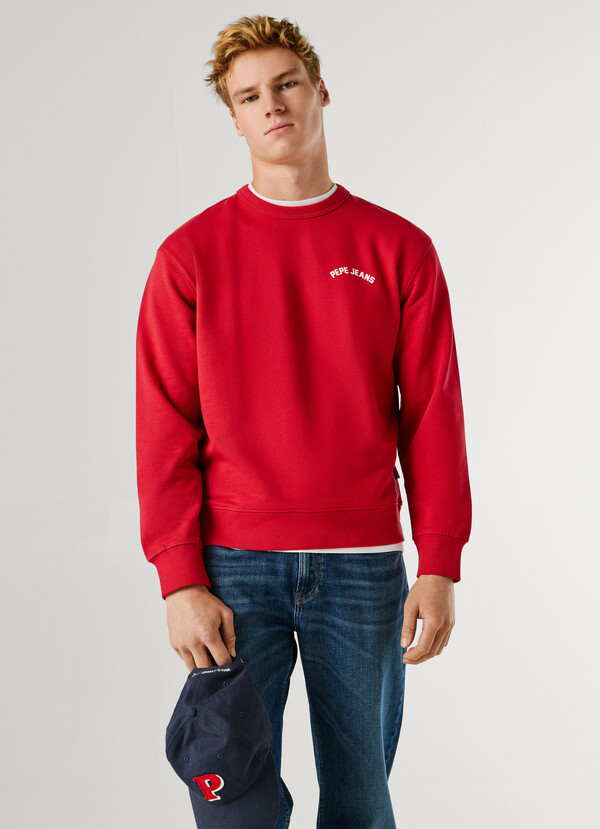CREW NECK BACK PRINT SWEATSHIRT