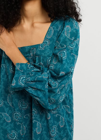PAISLEY PRINT MINI DRESS