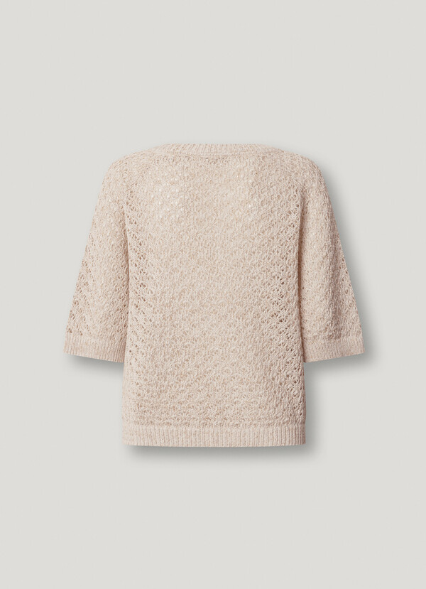 V-NECK OPENWORK JUMPER