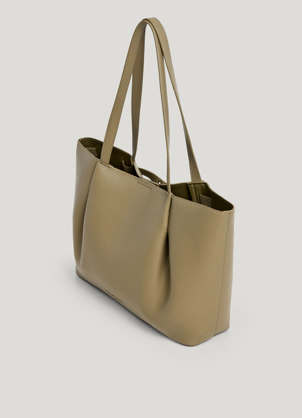 LEATHER EFFECT TOTE BAG