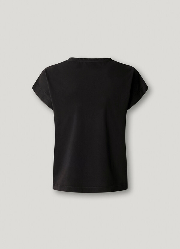 T-SHIRT WITH OPENWORK FLORAL DETAILS