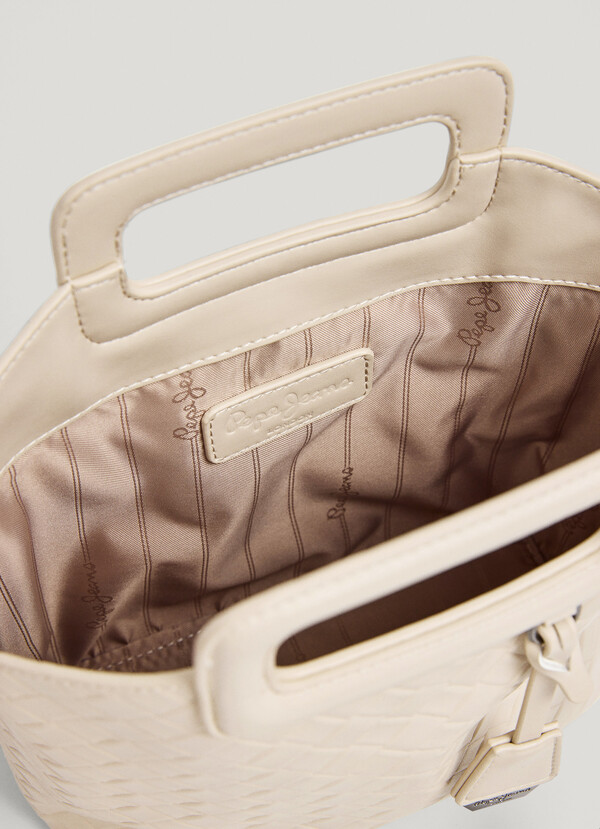 LEATHER EFFECT TOTE BAG