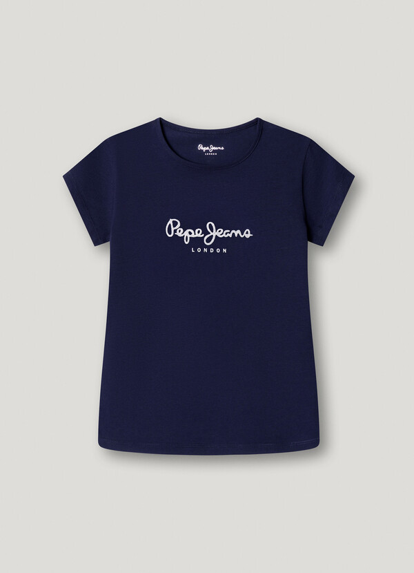 SLIM FIT GLITTER LOGO T-SHIRT