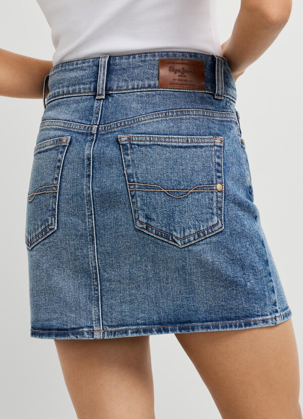 REGULAR FIT DENIM MINI SKIRT