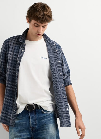 REGULAR FIT CHECKED REVERSIBLE SHIRT
