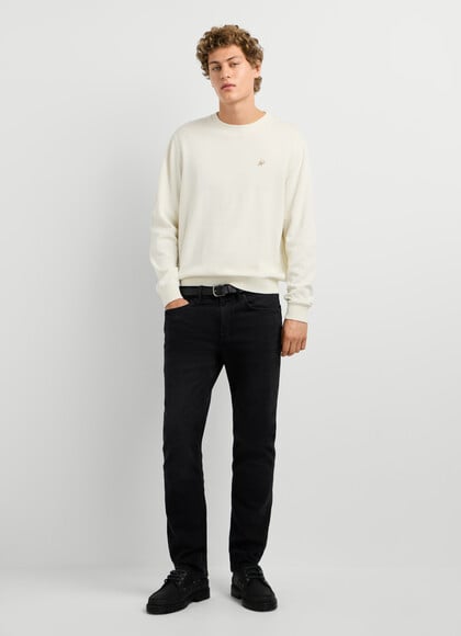 SLIM FIT MID-RISE JEANS - HATCH