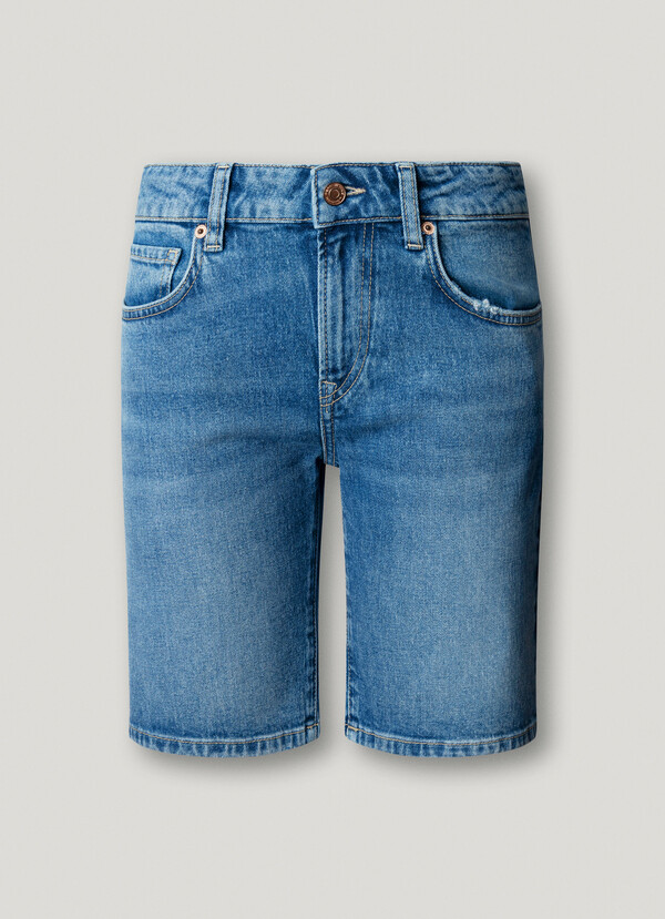 SLIM FIT DENIM SHORTS