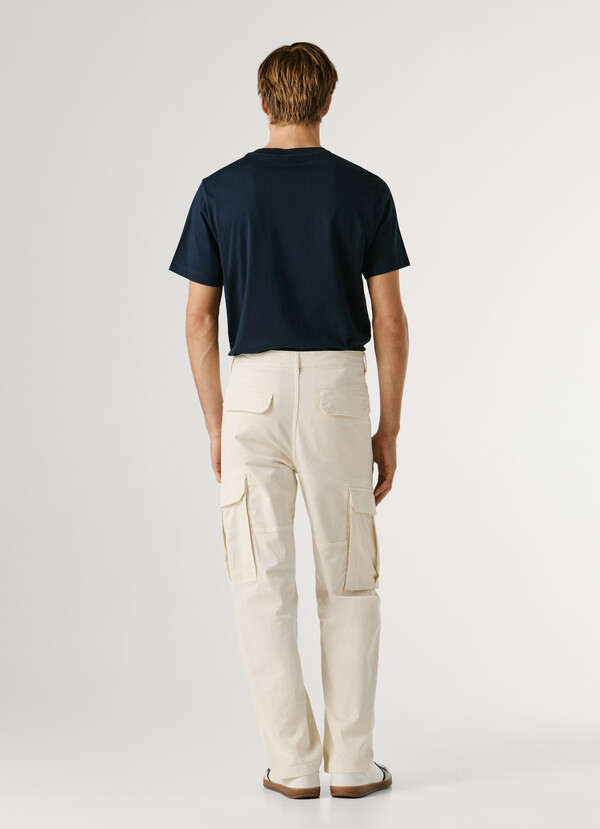 REGULAR FIT TWILL CARGO TROUSERS
