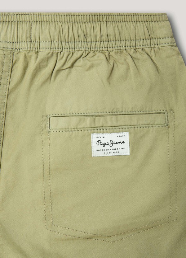 ADJUSTABLE WAIST POPLIN SHORTS