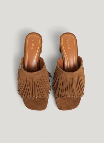 SUEDE MULE SANDALS