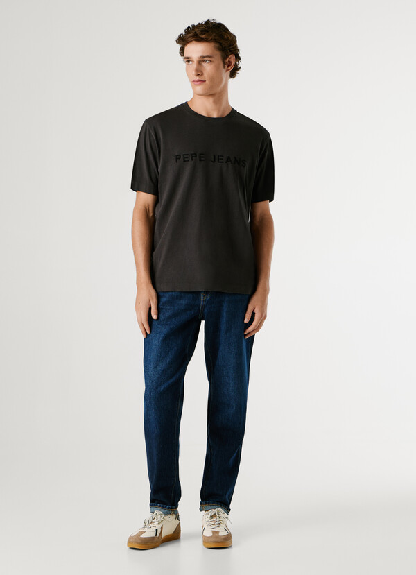 REGULAR FIT T-SHIRT WITH EMBROIDERED LOGO