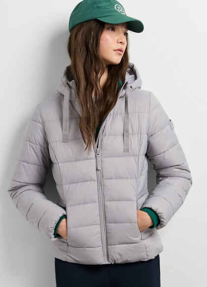 HOODED PADDED PUFFER JACKET