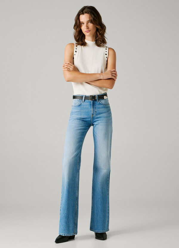 HIGH-RISE FLARE FIT JEANS - WILLA