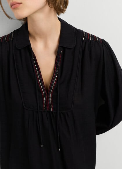 SHIRT COLLAR MINI DRESS