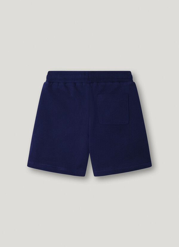 FLEECE SHORTS WITH PRINTED LOGO