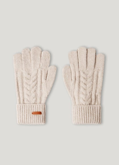 CABLE KNIT GLOVES