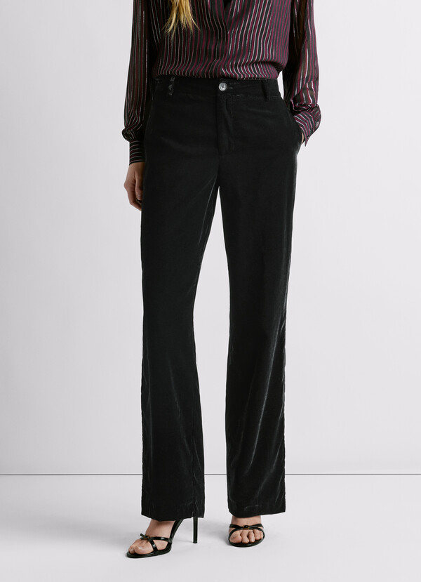 STRAIGHT VELVET TROUSERS