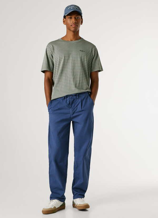RELAXED FIT POPLIN CHINOS