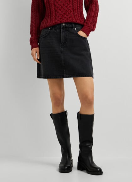REGULAR FIT DENIM MINI SKIRT