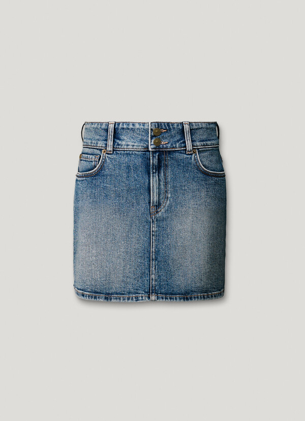REGULAR FIT DENIM MINI SKIRT