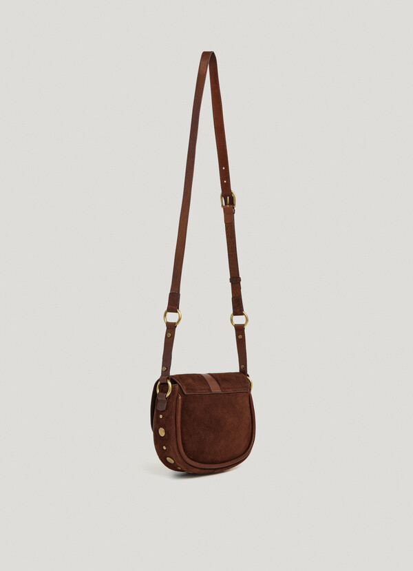 SUEDE BAG WITH FLAP