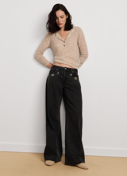LINA - MID-RISE WIDE FIT JEANS