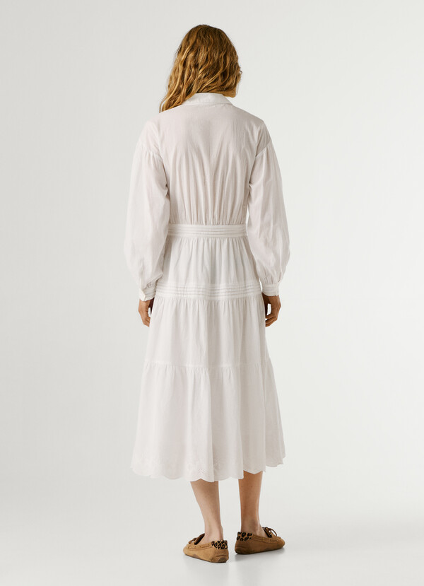 LONG SHIRT COLLAR MAXI DRESS
