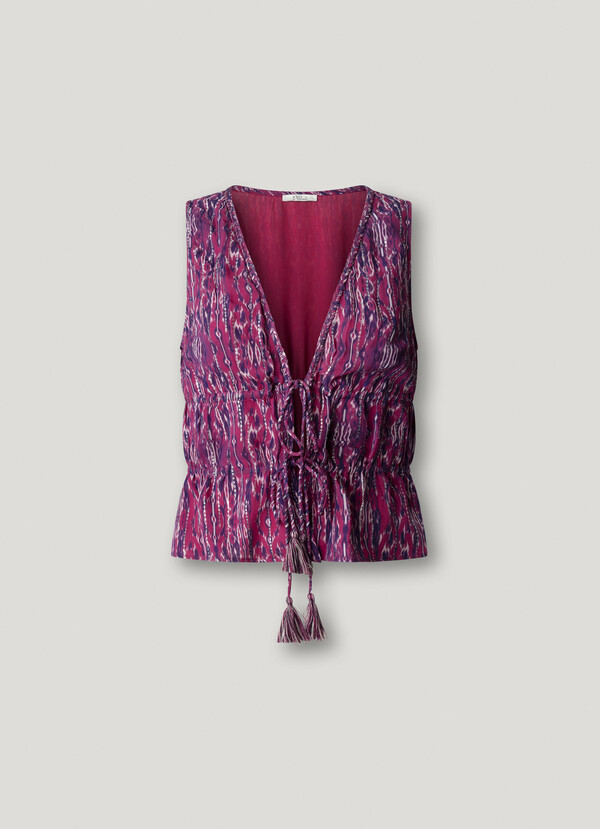V-NECK SLEEVELESS TOP