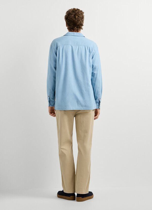CASUAL FIT DENIM OVERSHIRT