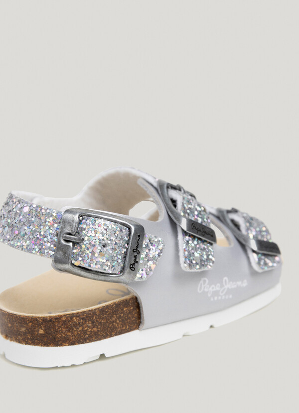 SANDALS WITH GLITTER DETAILS