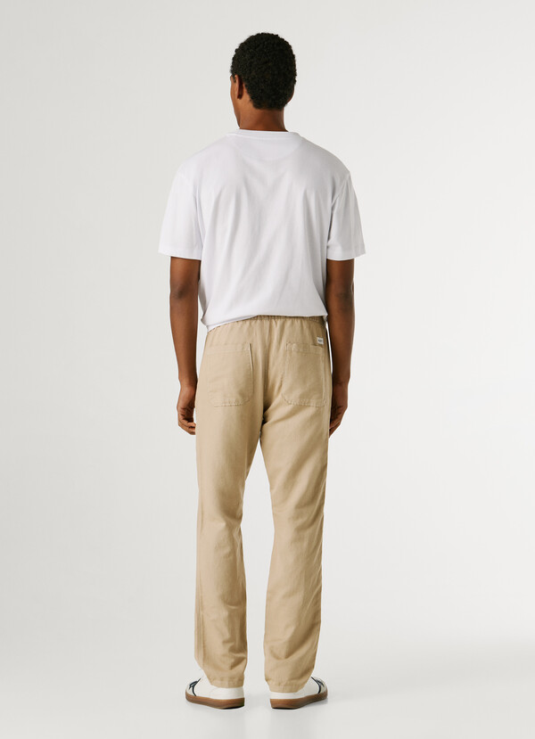 CHINO TROUSERS WITH ADJUSTABLE DRAWSTRING