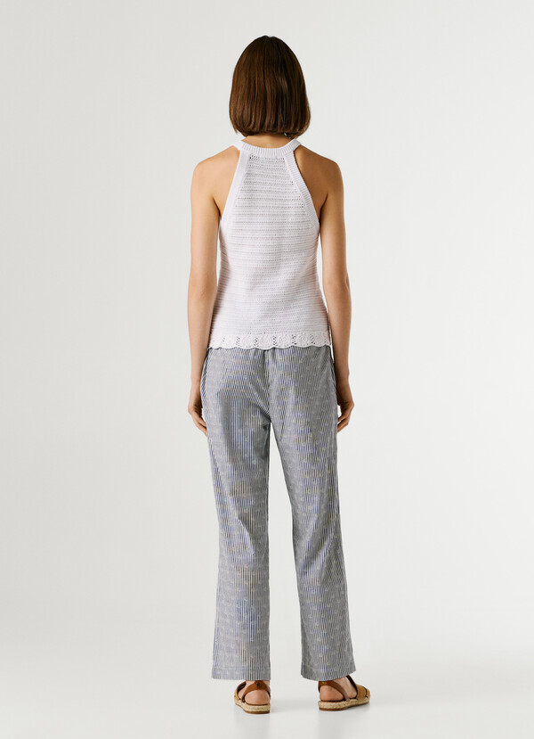 CROCHET HALTER NECK TOP
