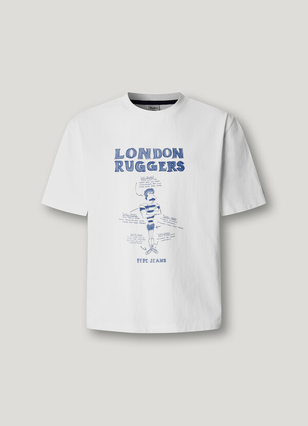 WIDE FIT PRINTED GRAPHIC T-SHIRT